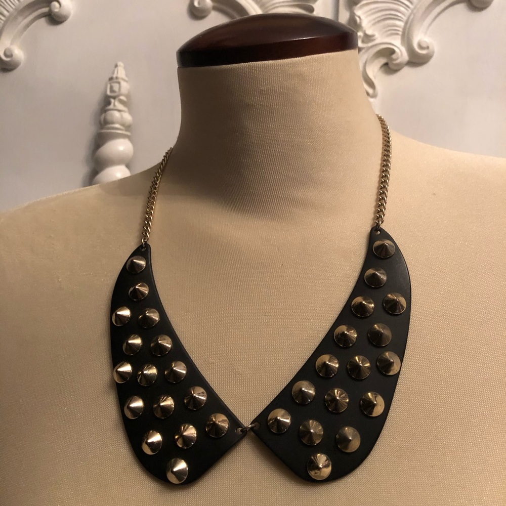 Studded Bib Necklace